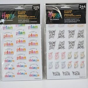 Happy Planner Sticker Sets Today's Plan Planner Essentials Journaling NEW